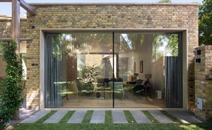 Đẹp AL phụ kiện Kit cho rõ ràng Glass hệ thống cửa hiện đại nội thất phòng khách Hidden theo dõi mềm đóng cửa trượt phần cứng cửa - Product Image 4