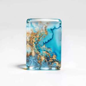 Blue Goldstone Mahjong Tile Decorative Game Piece Resin <b>Table</b> Accessory for Mahjong <b>Table</b> - Product Image 1