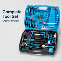 Kit d'outils à main pour la maison, personnalisable OEM, 65 pièces, avec coffret rigide, boîte à outils de réparation automobile