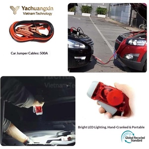 Car Emergency Kit With <b>Jumper</b> Cables Safety Vest <b>Poncho</b> Gloves Warning Triangle And Tools Portable For Roadside Assistance - Product Image 3