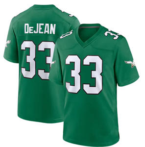 Camisetas de Fútbol Americano de EE. UU. 26 Saquon Barkley 1 Jalen Hurts 33 DeJean 11 Brown 62 Kelce 6 Smith, Camisetas Bordadas en Verde Kelly - Product Image 5