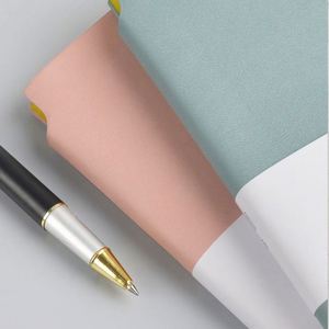 Colorful Cover Small Lined Journal <b>Note</b> <b>Book</b> A7 PU Leather Portable Pocket Students Notebook with Pen Holder - Product Image 5