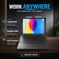 Keyboard Berkabel Tipe-C untuk iPad Generasi ke-10 (Kompatibel dengan 10.9'') Plug & Play