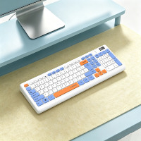 Sortie d'usine nouveau W98PRO clavier d'affichage sans fil 103 touches 2.4G/Bluetooth double mode ergonomique étanche silencieux
