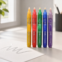 SIPA SPG006 – Nouveau lot de marqueurs à paillettes à séchage rapide à base d'eau, couleurs vives, brillants, pour dessin artistique et peinture DIY