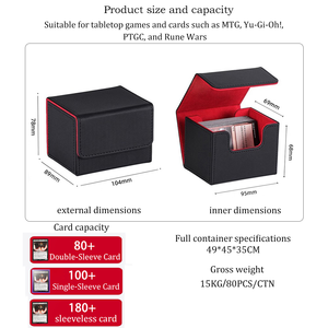 Boîte de rangement pour cartes Torson 100+, durable, écologique, recyclable, personnalisable, pour cartes <span class=keywords><strong>Yu</strong></span> <span class=keywords><strong>Gi</strong></span> <span class=keywords><strong>Oh</strong></span> TCG Pokmon - Product Image 2