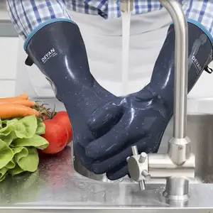 Sarung tangan Oven anti selip, sarung tangan anti air silikon cair tahan panas, sarung tangan Oven anti selip, sarung tangan BBQ dapur