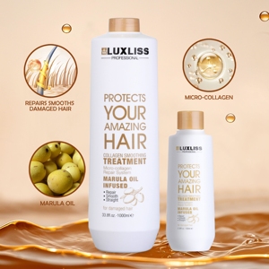 LUXLISS Salon proteico idratante riparazione danneggiato lucido lucido lisciante collagene crema per il trattamento dei <span class=keywords><strong>capelli</strong></span> per i <span class=keywords><strong>capelli</strong></span> danneggiati - Product Image 3