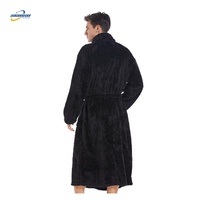 Peignoir de bain en flanelle pour hommes et femmes Vêtements de nuit 2025 Automne Hiver Peignoir solide en peluche pour couple Peignoir épais et chaud pour femmes Dropshipping