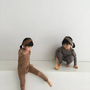 Nouvelle collection de vêtements pour enfants en coton 100% à manches longues, pyjamas pour filles et garçons, ensembles de vêtements imprimés de fleurs adorables - Product Image 5