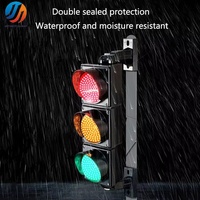 Feu de signalisation routière 400 mm (16 po) à LED, étanche, avec boîtier en PC, alimentation DC12V/DC24V