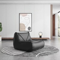 Canapé moderne carré de petite taille sans armature, rembourrage en éponge, canapé compressé sous vide, fauteuil une place, fauteuil de détente pour le salon