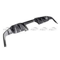 Nouveau diffuseur arrière en fibre de carbone sèche style OTD, poli miroir, avec ailerons de pare-chocs et séparateur de spoiler pour Honda Civic Type R FL5 11e génération