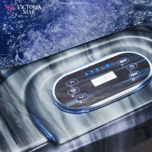 Outdoor Small Size Spa Hot Tub for 3 Person with <strong>Pop</strong> up TV LED Mood Lighting <strong>Massage</strong> Jets Wooden Style Exterior and Steps - Product Image 5