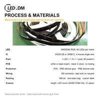 Bande LED adressable WS2812B SL-5050-60WS2812B 60 LED 5V, pixels programmables couleur de rêve pour la décoration de bars, scènes et Noël