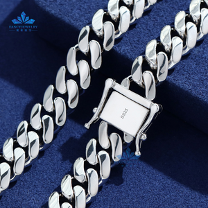 Vente <span class=keywords><strong>en</strong></span> gros tour <span class=keywords><strong>de</strong></span> <span class=keywords><strong>cou</strong></span> <span class=keywords><strong>en</strong></span> or 18 carats personnalisé chaîne à maillons cubains <span class=keywords><strong>en</strong></span> or 925 chaîne cubaine Miami <span class=keywords><strong>en</strong></span> <span class=keywords><strong>argent</strong></span> sterling chaîne cubaine Miami 20mm - Product Image 2