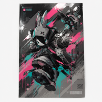 Affiches personnalisées avec impression 3D, vernis UV en relief, impression UV sélective, effet texturé en relief, couleurs néon vibrantes, pour Comic Con et Anime