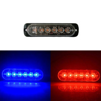 LED-Stroboskop-Seitenmarkierungsleuchte Atmosphärenlampe 12-24V 18W Rot-Blau-Blinklicht für Auto Motorrad Pickup Truck Universell Passend