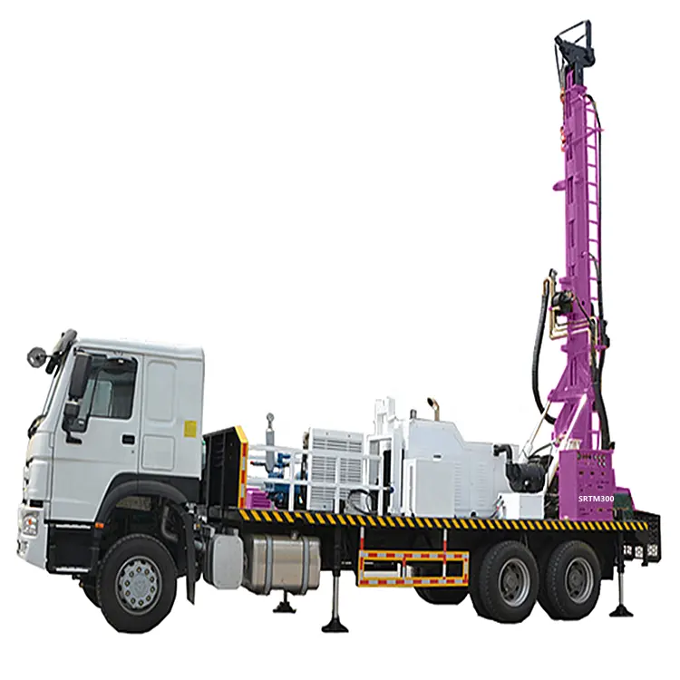 משאית רכוב מים גם קידוח rig עמוק 300 מטר הידראולי מים גם קידוח rig מכונה