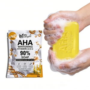 Jabón en Barra Sólido Hecho a Mano, Natural, Vegano, con Cúrcuma, Limón, <span class=keywords><strong>Vitamina</strong></span> C, Ácido Kójico, Blanqueador y Antiacné, para Todo Tipo <span class=keywords><strong>de</strong></span> Piel, Facial y Corporal - Product Image 2