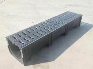 รางน้ำฝนไฟเบอร์กลาส FRP GRP และฝาครอบรางน้ำ วัสดุก่อสร้างโลหะ - Product Image 3