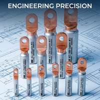 Connecteur de câblage électrique en cuivre et aluminium soudé par friction, série ACL, pureté 99,9 %, pour bornier et transformateur