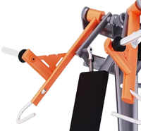 Presse à épaules commerciale en acier avec assise, sécurisée, durable, réglable, à charge libre, équipement de gym OBS ST059, capacité 270 kg
