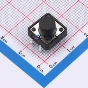 ZX-QC1212-8.0CJ Tactile Switch Through hole-4P,12x12mm Switch Single Pole Single Throw Round Button 2.6N Through Hole - Product Image 1