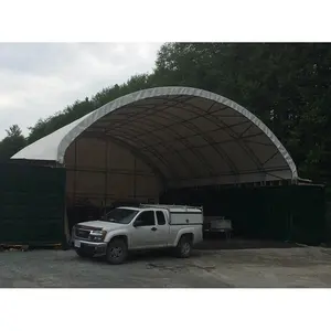 CA 40ft Wadah Kanopi Kain PVC Bingkai Baja Pengiriman Kontainer Penampungan Tenda Atap
