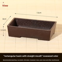 Nouveaux pots à succulentes en résine de style chinois avec un design à parois épaissies respirantes pour balcon et bureau