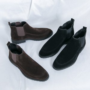 Bottes <span class=keywords><strong>Chelsea</strong></span> pour hommes, chaussures de travail, bottes courtes Martin, bottes de sécurité, bottes Chukka en microfibre et cuir <span class=keywords><strong>nubuck</strong></span>, montantes et mi-montantes - Product Image 5