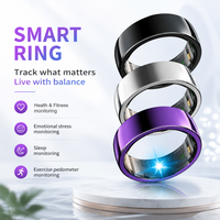 Anillo Inteligente de Salud, Resistente al Agua, Monitor de Ritmo Cardíaco, Monitor de Sueño, Control por Gestos con IA, Aplicación, Contador de Calorías, Modos Deportivos, Dispositivos Portátiles de Acero