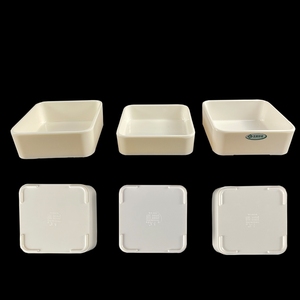 Lẩu phục vụ Thịt hộp tùy chỉnh màu sắc logo melamine hộp trắng tự chọn thịt bò cuộn hộp vuông chấp nhận decal cho bữa tối hoặc salad - Product Image 2