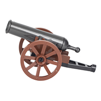 MOC5000 Barbette, Juego de 12 Piezas de Bloques de Construcción de Ladrillos de la Segunda Guerra Mundial, Modelo de Cañón de Asalto Pesado, Bloques de Construcción Educativos para Niños, Juguetes de Regalo