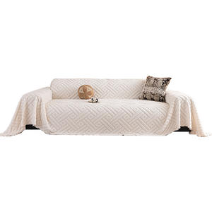 Skyz Comfortable Fleece <b>Sofa</b> <b>Cover</b> Quilted Pad Type Non Slip Full Coverage Plush <b>Sofa</b> <b>Cover</b> - Product Image 4