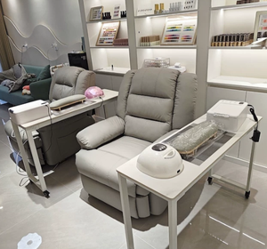 Mobile Wood Manicure Table Marble Top Modern Design Multifunctional <b>Nail</b> Spa Equipment Easy-Clean Commercial Salon Furniture - Product Image 5