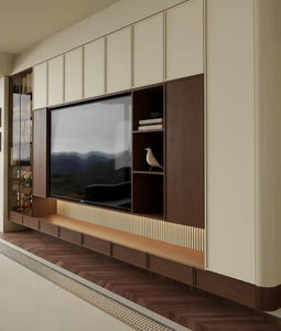 Meuble de TV mural au design moderne et luxueux Mobilier de salon contemporain personnalisable - Product Image 1