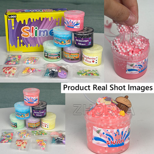 Ensemble de slime avec perles en mousse Zhorya, 6 pièces, jouet créatif sensoriel anti-stress pour enfants, slime doux non toxique avec boîte de rangement - Product Image 5