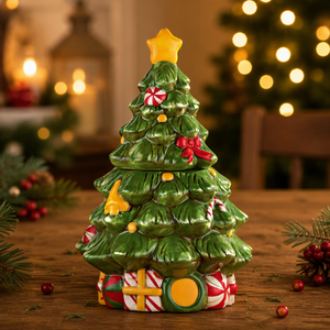 Ceramic <strong>Christmas</strong> <strong>Tree</strong> Dolomite Candy Cookie <strong>Jar</strong> - Product Image 5