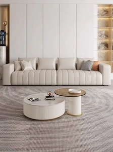 Ensemble de canapés de luxe pour salon, mobilier de maison, nouveau design en cuir moderne - Product Image 2