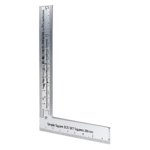 Ttake Simple <b>Square</b> ECO <b>Set</b> <b>Squares</b> 200mm Metal L Shape Ruler For Precision Measurement - Product Image 2