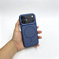 Coque de téléphone de luxe en TPU PC ultra-fine, effet mat, magnétique, anti-chute, antichoc pour iPhone 16 17 18 Pro Max