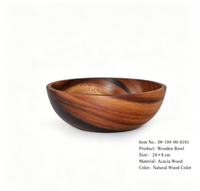 Bols à soupe en bois massif personnalisés, bols à fruits décoratifs, bols à pâte en bois, bols en bois décoratifs, bols à salade naturels