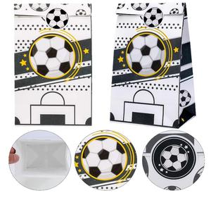 Sacs de fête de football <span class=keywords><strong>pour</strong></span> enfants thème de football <span class=keywords><strong>anniversaire</strong></span> bébé douche décoration friandises bonbons biscuits chocolat Biscuit faveur sac papier - Product Image 4