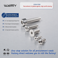 Sekrup Mesin Kepala Silinder WXSNY DIN912 ISO7380, Sekrup Kepala Datar, Sekrup Torx Anti Bongkar, Sekrup Allen