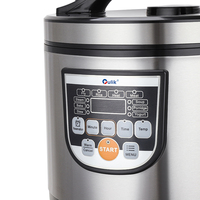 Cuisinière à riz automatique multifonction intelligente en acier inoxydable 5,1-6,0 L avec cuve antiadhésive et tasse à mesurer, électrique pour hôtel