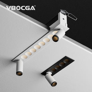 3 Heads 5 Heads Modern <strong>Aluminum</strong> Recessed Black White 3500K Warm White LED Linear Spotlight 6W Anti-glare Home LED <strong>Grille</strong> <strong>Lights</strong> - Product Image 2