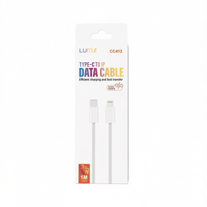 Câble de données Lumiz Type C vers IP 1M, charge efficace, transfert rapide - Product Image 2