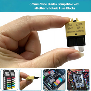 Sekring pemutus sirkuit Manual otomotif, Sekring 3A 5A 10A 15A 20A 25A 30A, pemutus sirkuit Sekring pisau ATC standar mobil 32V - Product Image 4