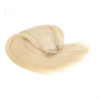 Queue de cheval à enrouler en cheveux chinois 100% Remy, prix de gros, avec pointes à double tirage et trame double cousue à la machine pour femmes